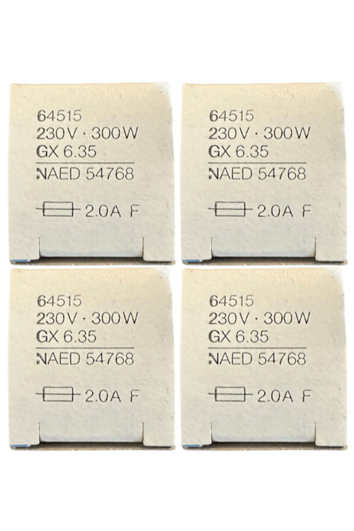 64515 300W Gx6.35 Duylu Halojen Projektör Lambası (4 Adet)