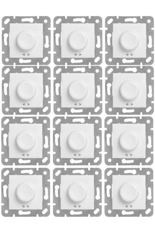 Kare Rotatif Dimmer R 40-600W Beyaz (Çerçeve Dahil) 90967047 (12 Adet)