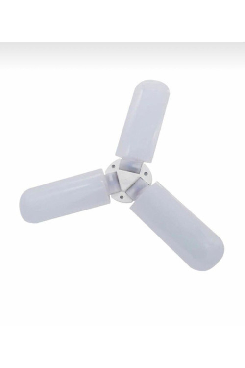 Beyaz 3 Kollu Katlanabilir Pervane Led Ampul 30 Waat
