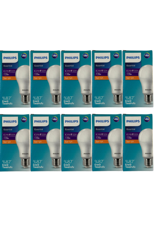 13W (100W) 2700K (Sarı Işık) E27 Duylu Led Ampul (10 Adet)