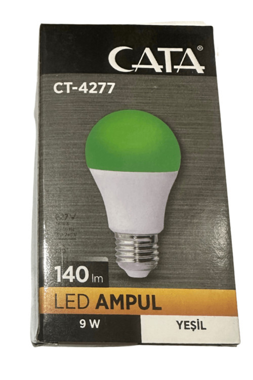 Ct-4277 9W 7876K (Yeşil) E27 Duylu Led Ampul