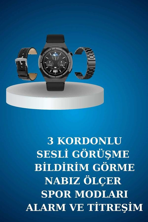 Alarm ve Titreşim Özellikli Akıllı Saat ve Mikrofonlu Kablolu Bluetooth Kulaklık 60 Saat UCZG3S60SAA