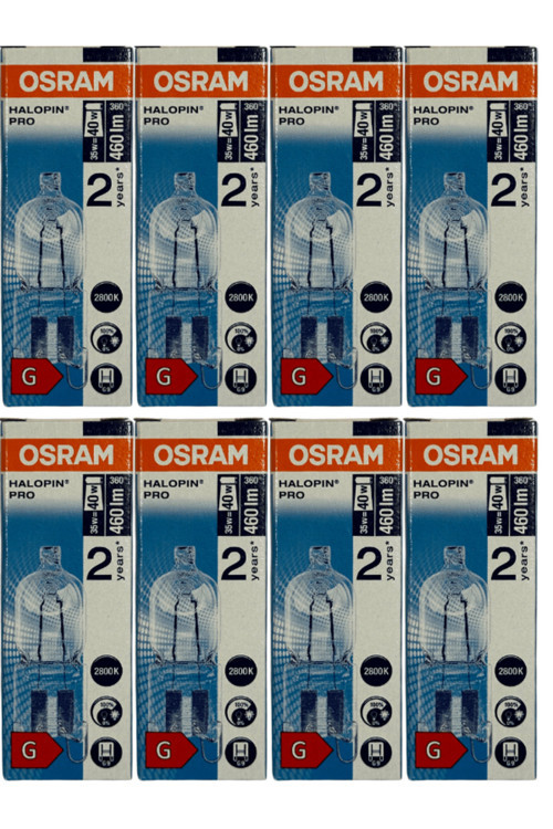 Halopin Pro 35W (40W) 2800K (Sarı Işık) G9 Duylu Halojen Ampul (8 Adet)