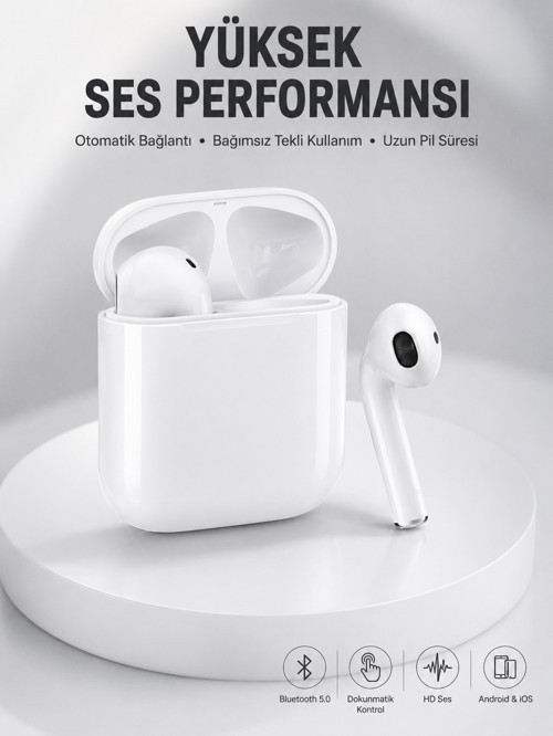 2. Nesil Bluetooth Android ve İOS Uyumlu Kablosuz Kulaklık Çağrı Cevaplama UCZZZ2NESİLLL1-1