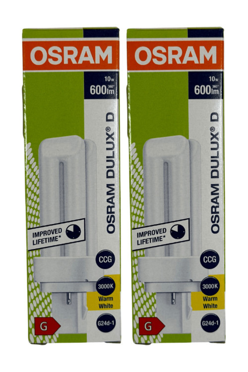 Dulux D 10W 830 3000K (Sarı Işık) G24D-1 Duylu Plc Ampul (2 Adet)