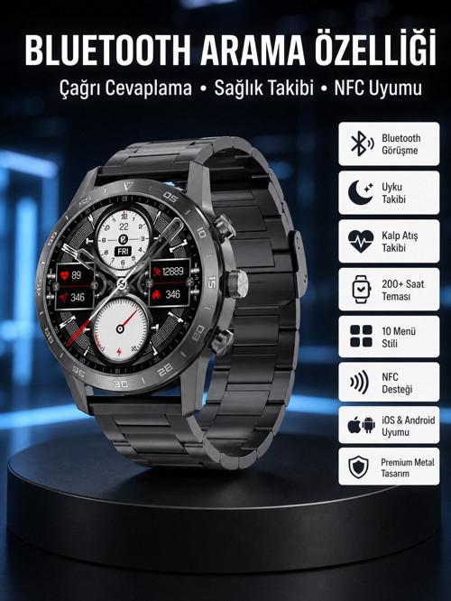 Çağrı Cevaplama Sesli Asistan Çoklu Dil Desteği 5.0 Bluetooth Akıllı Saat UCZZZDT70MATE3SAATTT3-1