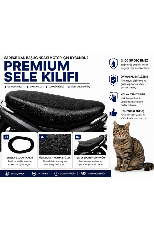 Apachi Nova 125 Motosiklet Sele Kılıfı Su Geçirmez Sele Koruma