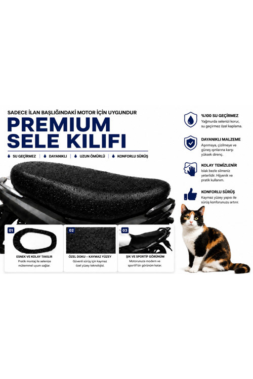 RMG Moto Gusto R 100 Motosiklet Sele Kılıfı Su Geçirmez Sele Koruma