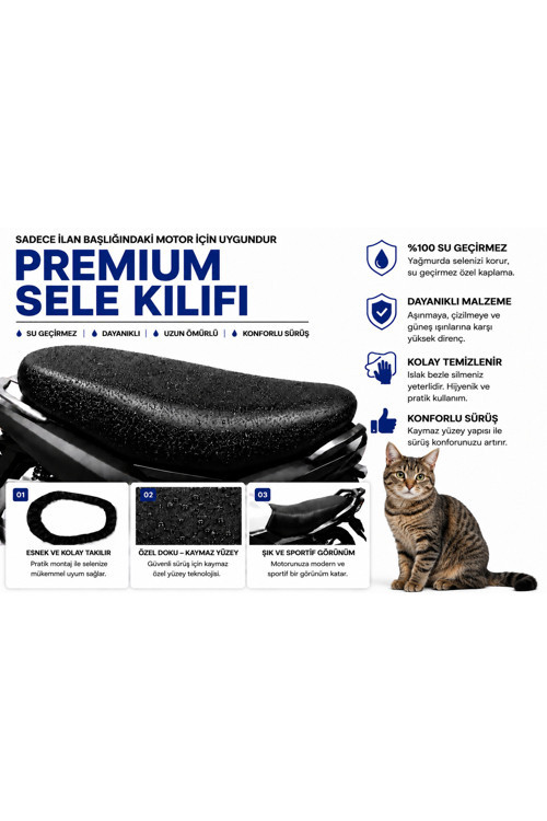 Kanuni Nev 50 Motosiklet Sele Kılıfı Su Geçirmez Sele Koruma