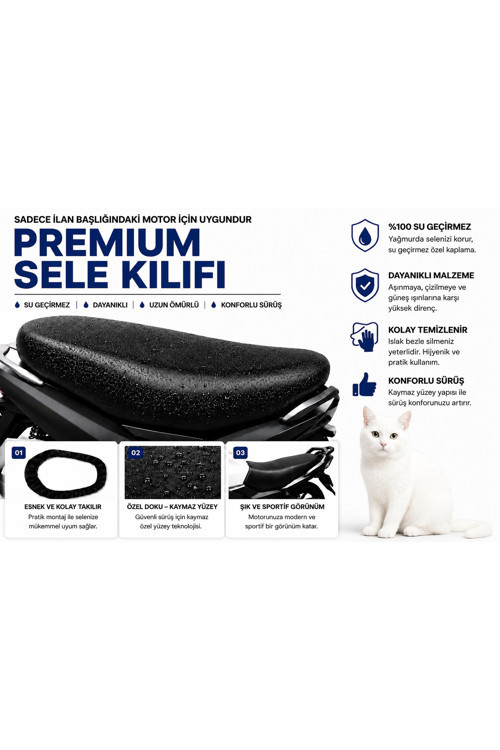 SYM Jet 14 200i ABS 1 Motosiklet Sele Kılıfı Su Geçirmez Sele Koruma