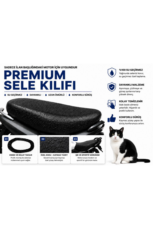 Kuba Zenzero Motosiklet Sele Kılıfı Su Geçirmez Sele Koruma