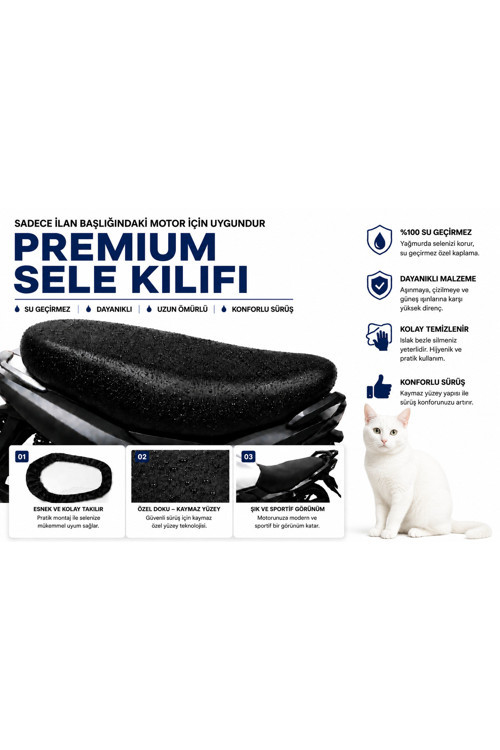Revolt RM5-X Motosiklet Sele Kılıfı Su Geçirmez Sele Koruma