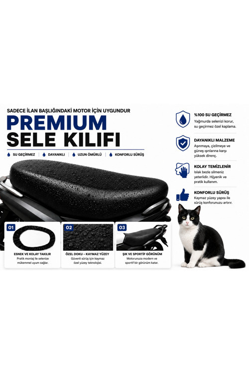 SFM Lahos Motosiklet Sele Kılıfı Su Geçirmez Sele Koruma