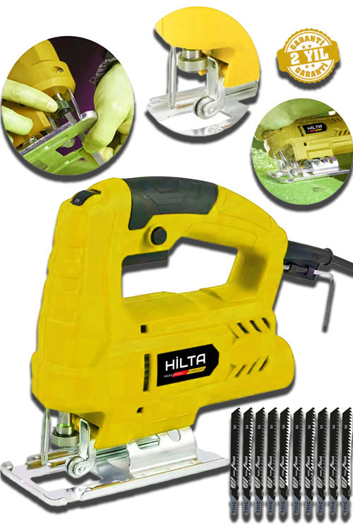 Alman 7500 W Sjs Çelik Şanzıman 6 Kademe Devirli Dekupaj Testere Makinesi 5 Adet Uç Hediyeli