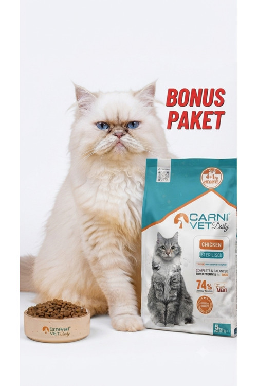 daily kısır kedi maması tavuklu 5 kg yanında 2 adet aniflora probiyotik hediyeli
