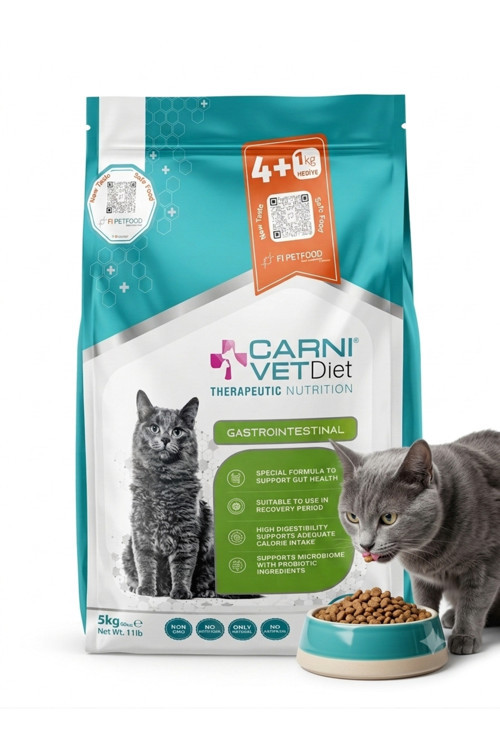 gastrointestinal kedi maması 5 kg yanında 2 adet aniflora probiyotik hediyeli