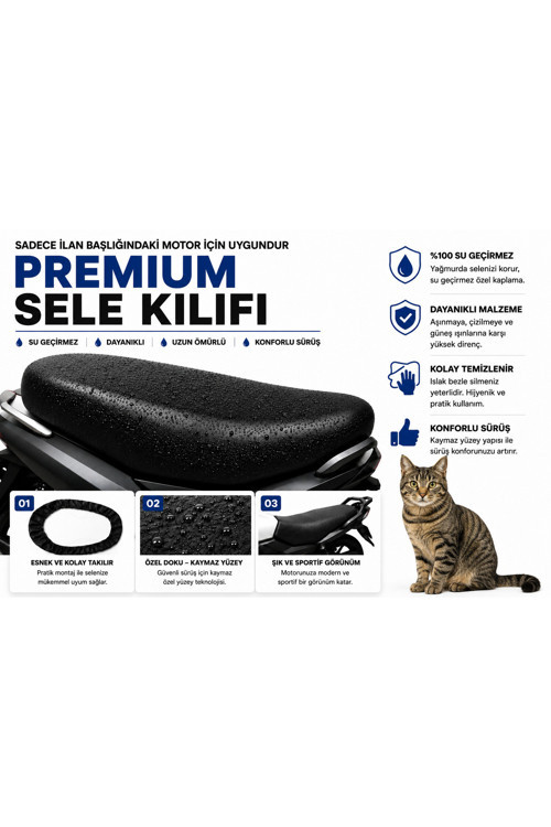 Motolx CEO 110 1 Motosiklet Sele Kılıfı Su Geçirmez Sele Koruma