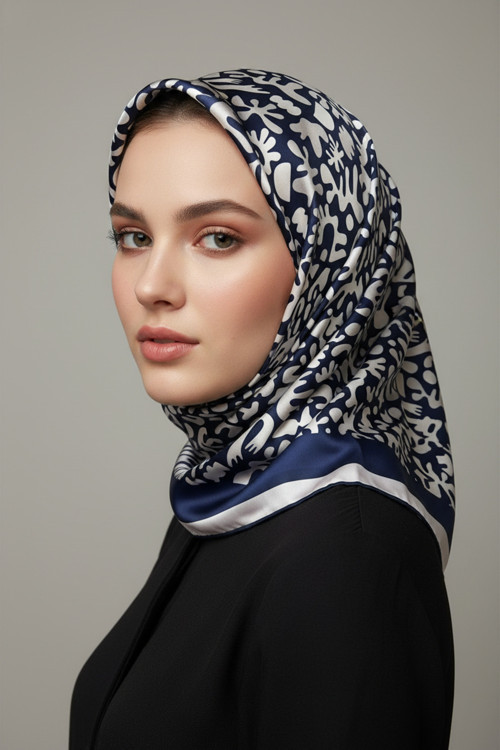 Trend Dijital Baskı Batik Desenli Royan Eşarp Desen 3 Renk 7