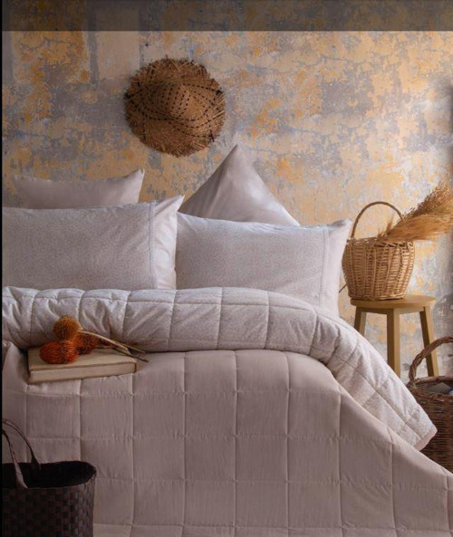 Home Tek Kişilik Yatak Örtüsü Set İnes Bej AP83T00010023