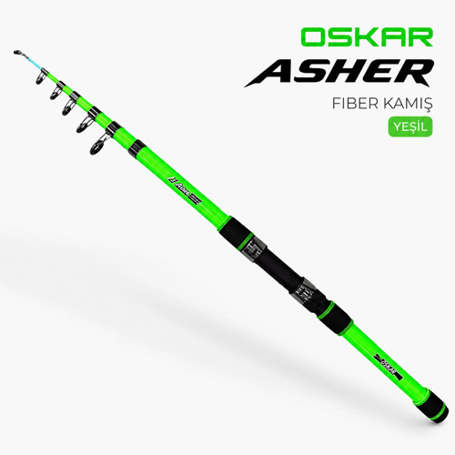 Asher Teleskobik 210cm YEŞİL Olta Kamışı