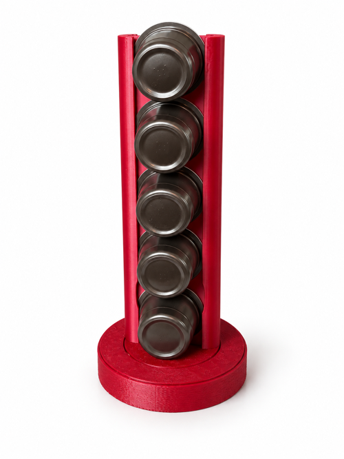 Nespresso Kapsüller İle Uyumlu Dikey Kapsül Standı, Ahşap Karışımlı, Stabilite İçin Ağırlaştırılmış Taban
