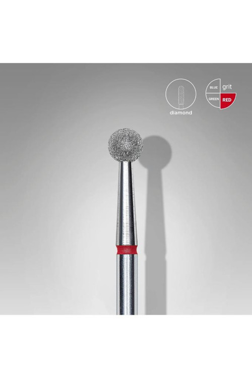 Elmas Küre Freze, Kırmızı, Çap 4 Mm FA01R040