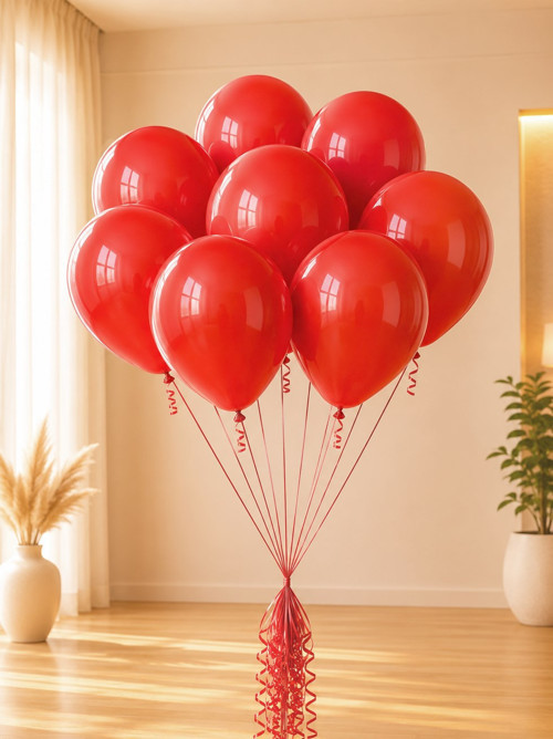 Metalik Kırmızı Balon 12 inch 10 Adet
