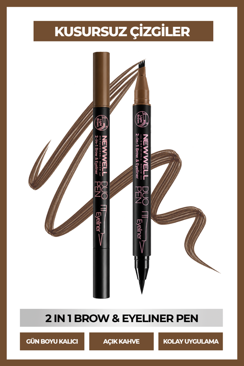 Duo Pen 2-in-1 Brow & Eyeliner Light Brown 02 2 ml