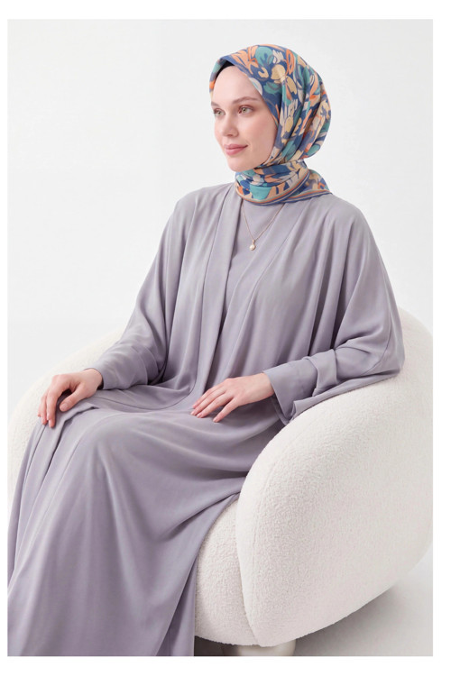Soft Eşarp Painterly Floral İndigo