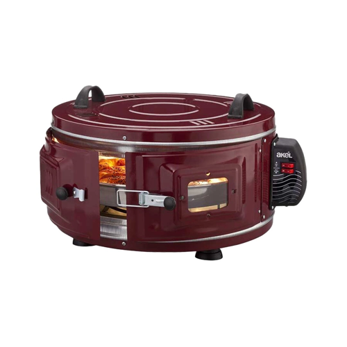Ekonomik Gross Yuvarlak Davul Fırın 1300w - 53cm Alüminyum Tepsi Ön Gözetleme Camı Af-007b Bx4