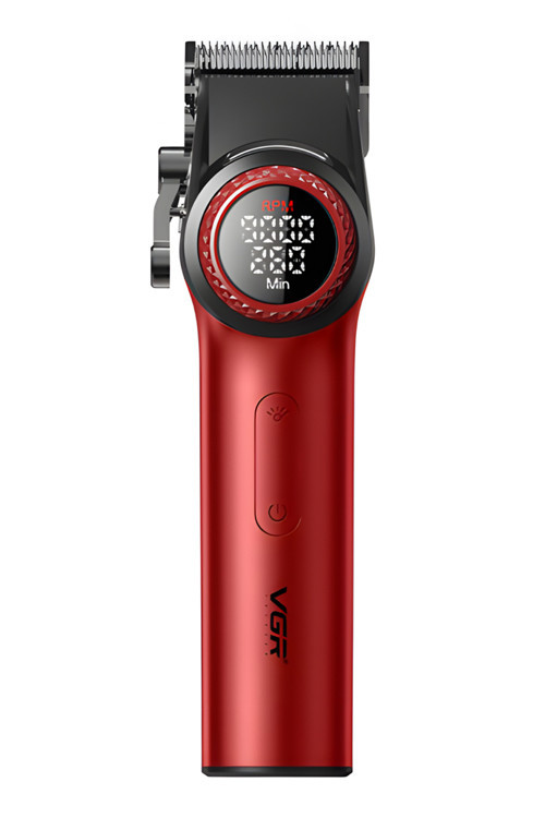 V-001 - Profesyonel Saç & Sakal Kesme Makinesi, 9000 RPM Yüksek Hız, Dijital LED Ekran, 10 Taraklı Şarj Standlı Set