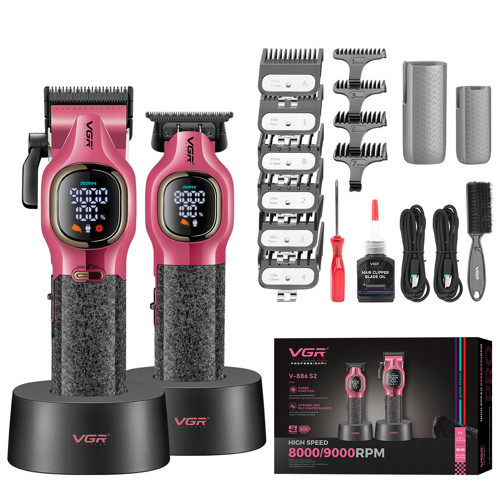 V-886 S2 Profesyonel Saç Sakal Tıraş Makinesi Seti IPX7 Combo - 2'li Set