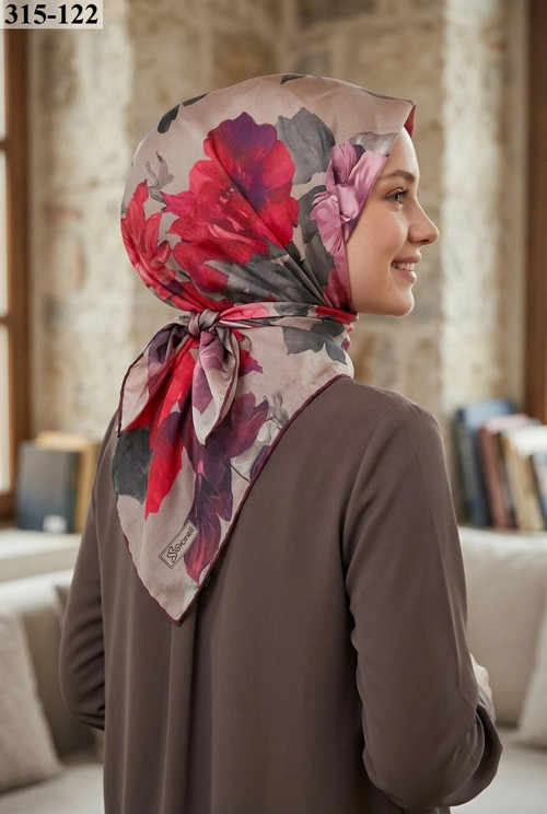 Desenli Soft Pamuk Eşarp 315-122