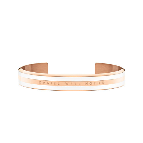 Classic Bracelet Satin White Rose Gold Small - Kadın için