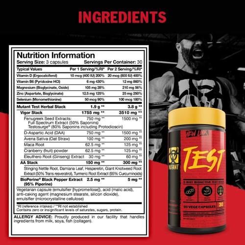 TEST DAA ASPARTİC ACİD+TRİBULUS+MACA+FENUGREEK+GİNSENG 90 Kapsül