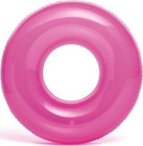 Şeffaf Baskılı Jumbo Simit 76 cm Pembe