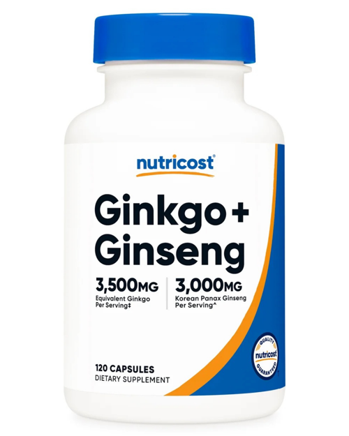 Ginkgo 3,500 mg + Ginseng 3,000 mg 120 Capsules -Zihinsel Performans ve Enerji Desteği
