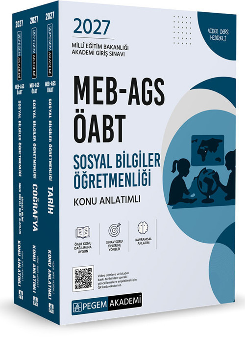 2027 MEB-AGS ÖABT Sosyal Bilgiler Öğretmenliği Konu Anlatımlı (3 Kitap)