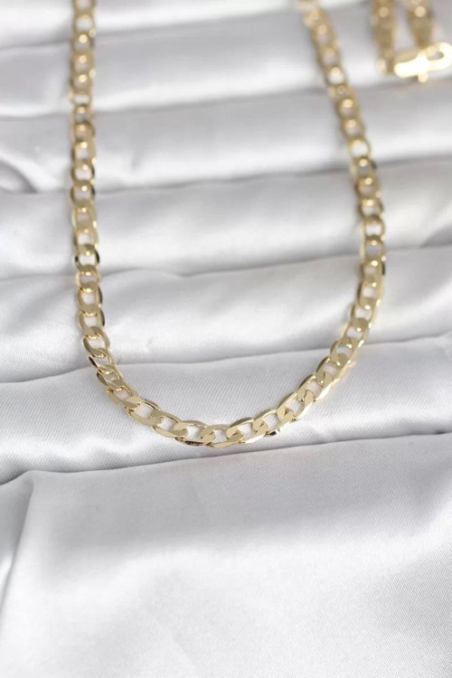 CM 14K Gold Renk Kalın Zincir Model 60 cm Kadın Kolye - TJ-BKO10991