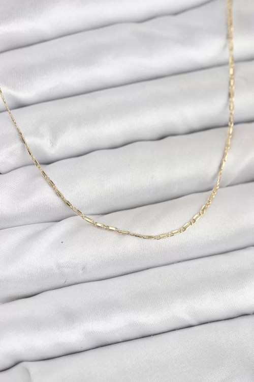 CM 14K Gold Renk Kesme Model 60 cm Kadın Kolye - TJ-BKO10931