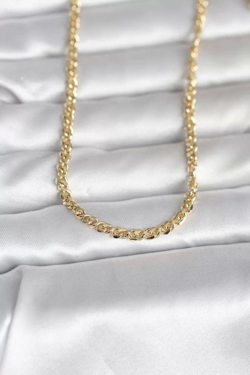 CM 14K Gold Renk Zincir Model 60 cm Kadın Kolye - TJ-BKO10993