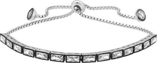 Gümüş Emerald Kesim Elmas Montür Asansör Bileklik