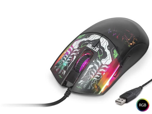 Gaming Mouse 7200 Dpi Rgb Graffiti Desenli - Siyah G306A