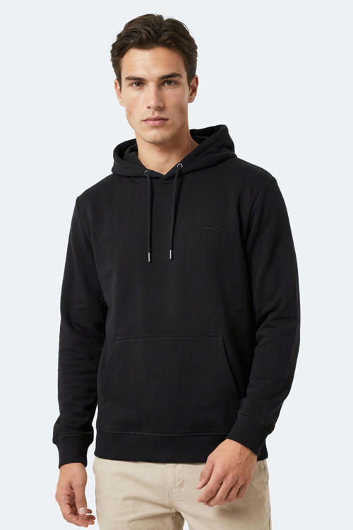 KEVRO I Erkek Kapüşonlu Siyah Sweatshırt