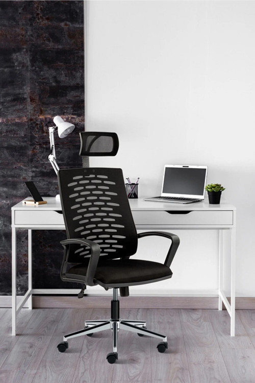 Sers Home&Office I Pro Plastik Ayak | Siyah Yönetici Koltuğu