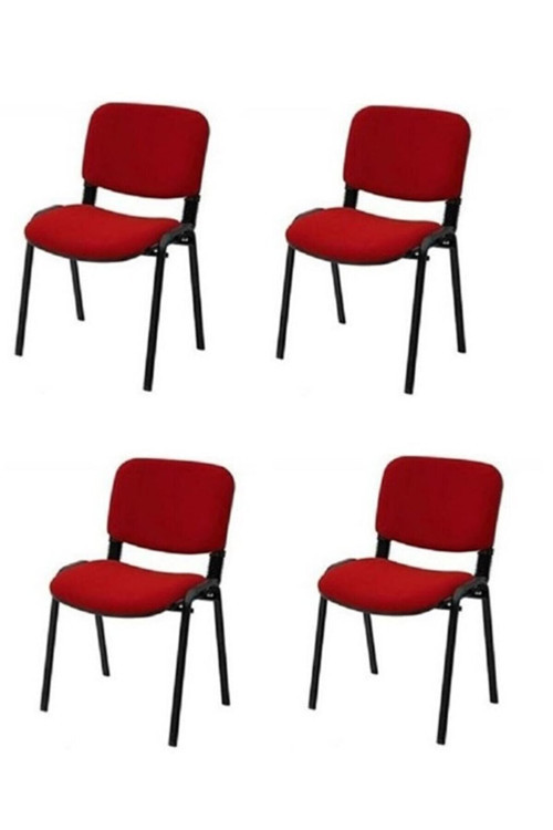 I Office Furniture & Desing Mavi Ofis Büro Bekleme Misafir Form Koltuğu Sandalyesi 4Lü 013