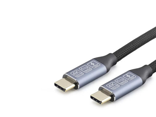 Type-C Usb 3.2 Gen2 20 Gbps 100W 4K 60Hz Şarj Ve Data Kablosu 0.5 M Siyah HDX7880