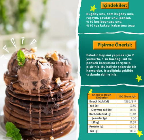 Kakaolu Keçiboynuzlu Pankek Karışımı 235gr