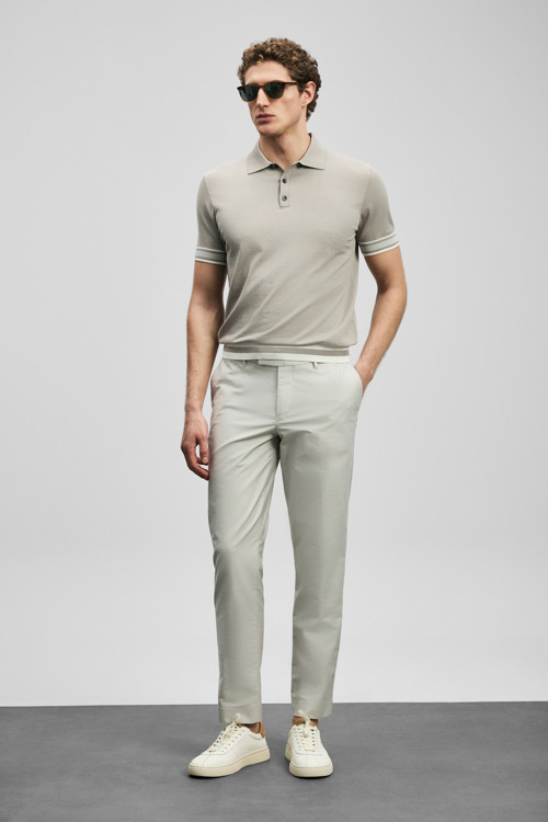 Mathias Smart Erkek Chino Pantolon Slim Fit Taş
