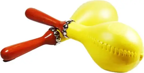 Ma2yl Plastik Ahşap Saplı Marakas